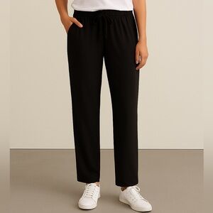NWT Zac & Rachel Black Pants Size L Soft & Easy Relaxed Fit, Stretch Waistband